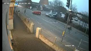 Shocking rear-end crash in Wordsley caught on CCTV