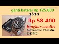 Ganti baterai jam tangan / bongkar jam tangan Alexandre Christie 6343MC dengan mesin YM92