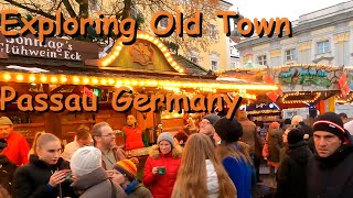 Exploring Passau Germany, walking the streets, churches Christmas markets what to do top sites tour.