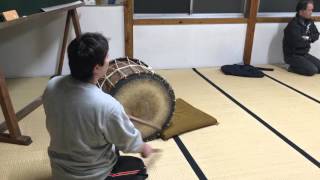 上藤島 六所神社 獅子舞 太鼓編