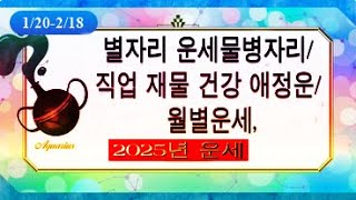 [2025년 운세] 별자리 운세물병자리/ 직업 재물 건강 애정운/ 월별운세,