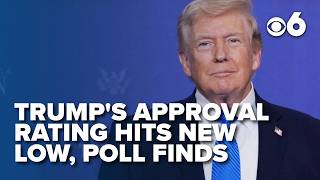 President Trump's approval rating hits new low, poll finds