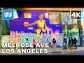 [4K] Melrose Avenue Shopping in Hollywood Los Angeles, California USA Walking Tour & Travel Guide