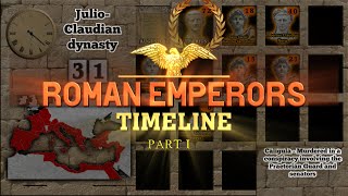 Roman Emperors Timeline Part I (Augustus to Commodus)