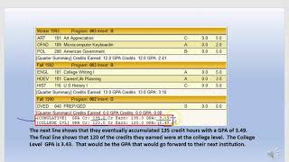 Understand Your Transcript