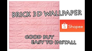 3D Brick Wallpaper - Easy to install (Review)