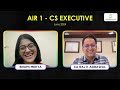 interview with cs executive air 1 bhumi mehta june 2024 ca raj k agrawal