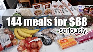 144 MEALS FOR $68! | Emergency Extreme Budget Grocery Haul 2021 with Frugal Fit Mom