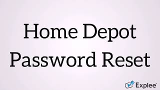 Home Depot Password Reset
