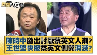 陳時中激出討厭蔡英文人潮？王世堅快被蔡英文側翼消滅？ 新聞大白話 20221124