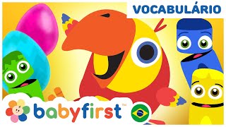 Desenhos educativos | APRENDA O NOME DOS ANIMAIS COM OVO SURPRESA | Baby First Brasil