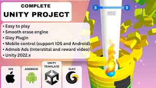 Unity complete game for Android and IOS - Stack Ball: Color Smash Tower