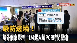 嚴防邊境! 1/4起入境PCR報告改搭機前兩日－民視台語新聞