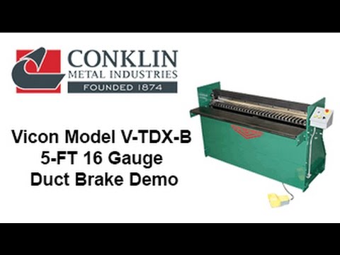 Vicon Model V-TDX-B 5-FT 16 Gauge Duct Brake Demo - YouTube