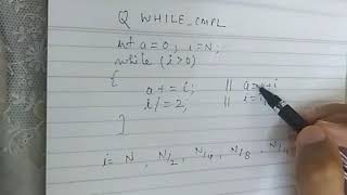 InterviewBit | WHILE_CMPL | Time Complexity