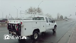 Winter storms bring snow up north