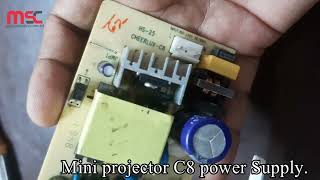 Mini projector c8  power supply # Projector power supply # power supply.