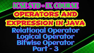 Operators and Expression in Java