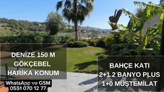 Bodrum Satılık Daire Yalıkavak Gökçebel 3+1 Bahçe Katı Daire. Kumsala Yakın, Havuzlu Kapalı Otopark