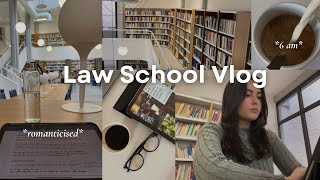 *Romanticised* law school vlog 🤎💻🧸📖 routine, grwm, uni student life, no talking