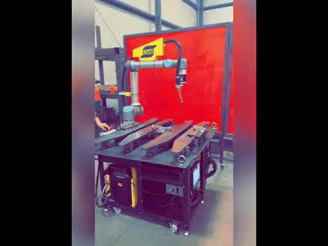 ESAB welding robot in action Collaboration with Hirebotics