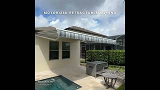 Shade at the Touch of a Button with Motorized Retractable Awnings!