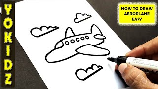 Aeroplane Drawing | How To Draw Aeroplane Easy