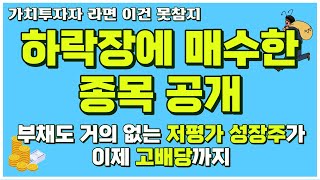 이번 하락장에 매수한 종목 (부채도 거의 없는 저평가 성장주가 이제 고배당이 예상)