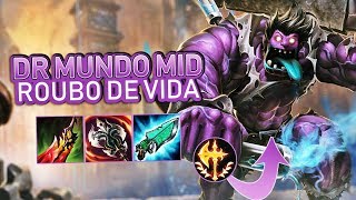 DR MUNDO MID FULL ROUBO DE VIDA | ELE SE CURA AINDA MAIS COM OS ITENS | MEC! #286