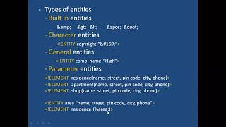 Entity Declaration inside a DTD