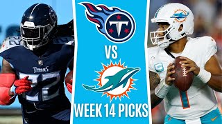 Monday Night Football (NFL Picks Week 14) TITANS vs DOLPHINS | MNF Free Picks & Odds
