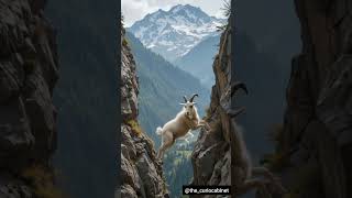 Epic Mountain Goat Leap: Nature's Daredevil in Action!