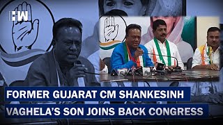 Former Gujarat Chief Minister Shankersinh Vaghela's Son Back In Congress Ahead Of Assembly Polls