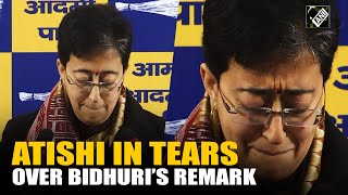 “Mere bujurg pita ko gali…” Delhi CM Atishi breaks down over Ramesh Bidhuri’s comment