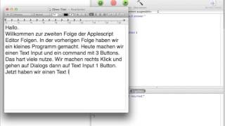 AppleScript Editor 002# Text Input und 3 Button System 