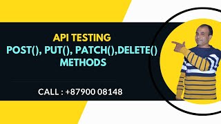 API TESTING USING PUT(),POST(), PATCH(), DELETE METHOD WITH PYTEST SELENIUM PYTHON
