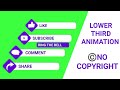 Social Media Lower Third Green Screen Animation No Copyright | Technical Splendid 🔥