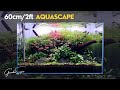 Step by Step Tutorial AQUASCAPE in 60cm/2ft AQUARIUM