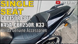 Original Single Seat HONDA CBR150R CBU, K45A, CBR250 KYJ & K33 | Pasang Single Seat CBR #CBRVLOG