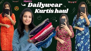 Myntra dailywear kurtis haul under 500/- | College wear kurtas | Officewear @Bhargaviyellala