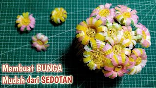 Cara Membuat Bunga Hias Mudah Dari Sedotan | Kerajinan Dari Sedotan & Botol Plastik Bekas