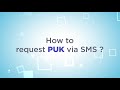 How to request PUK via SMS?