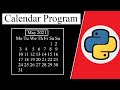 How to Print any Calendar using Python | Calendar Program in Python | python programming tutorials