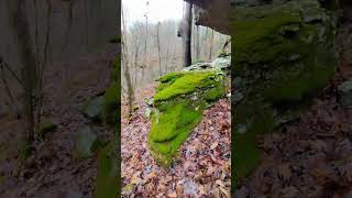 #Cool #Bluff #Shelter with #Stacked #Rock in the #arkansas #ozarks