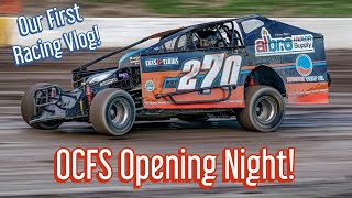 OCFS Opening Night 2021 | Northeast Dirt Modified Sportsman In-Car GoPro Action | First Racing Vlog!