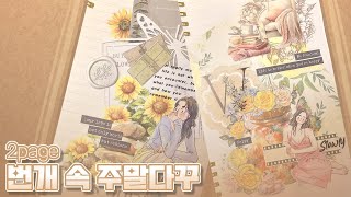 [하다꾸] ASMR | 소란스러운 밤..⛈️ #다꾸 #감성다꾸 #초보다꾸 #다이어리꾸미기 #힐링 #scrapbooking #journal