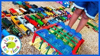 ORGANIZING A GAJILLION TRACKMASTER AND TOMY PIECES! Fun Toy Trains  with Thomas and Friends