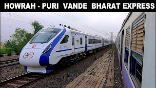 Brutal Overtake : Howrah-Puri VANDE BHARAT Express overtake Kharagpur EMU | 2nd Trial Howrah-Bhadrak