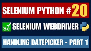 Selenium Python #20 | Handling Datepicker - Part 1