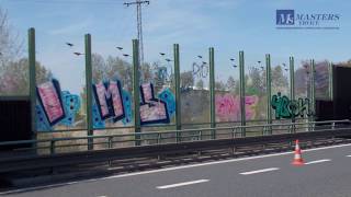 Usuwanie graffiti i zabezpieczanie   ekran akustyczny z poliwęglanu   AGS 560 i 3550